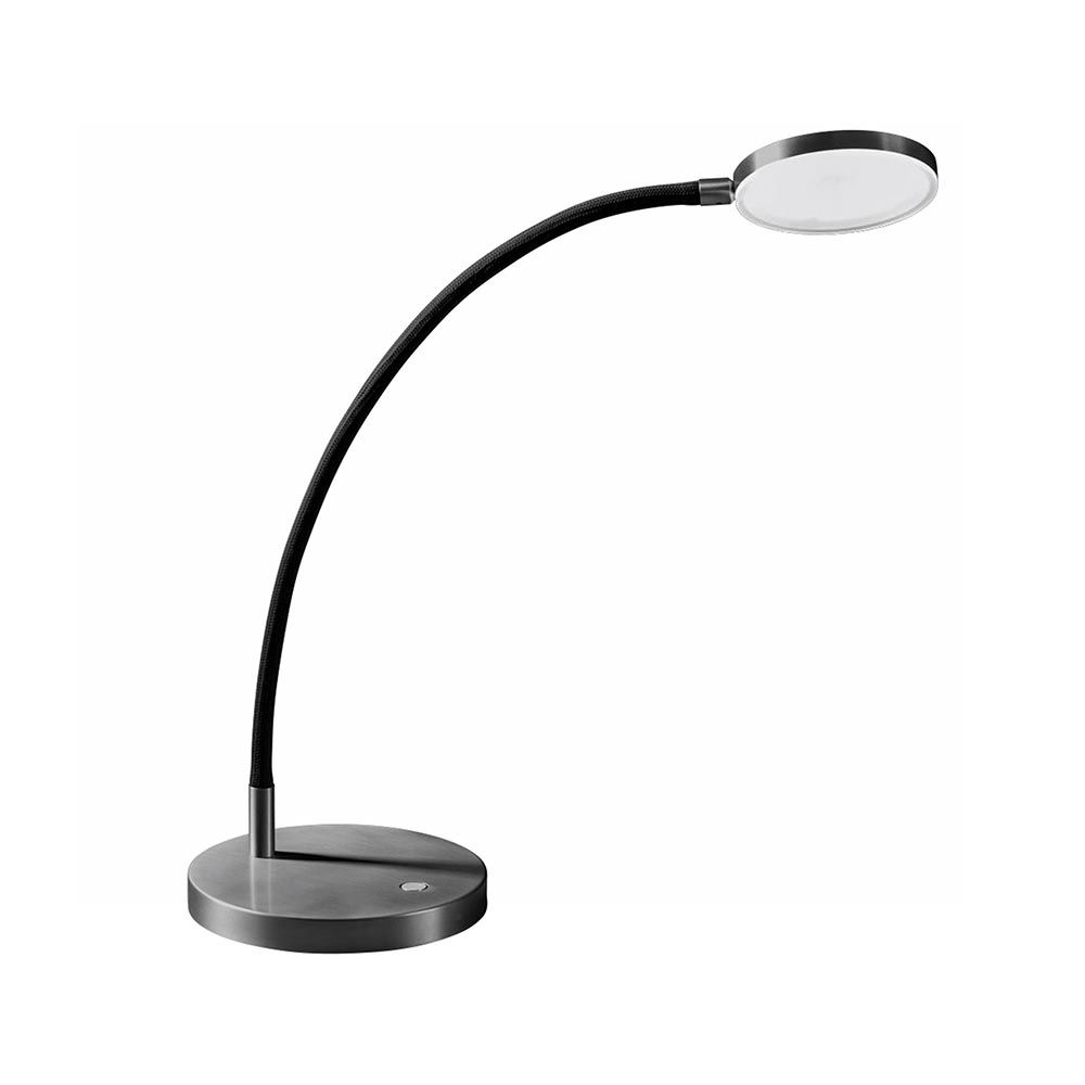 LED-Tischleuchte Flex T Platin, Schwarz mit Dimmer 2700K