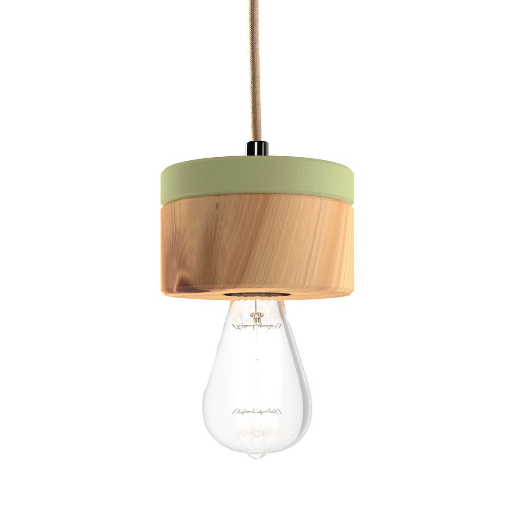 Lampe suspendue en bois Ø 11 cm en 3 types de bois