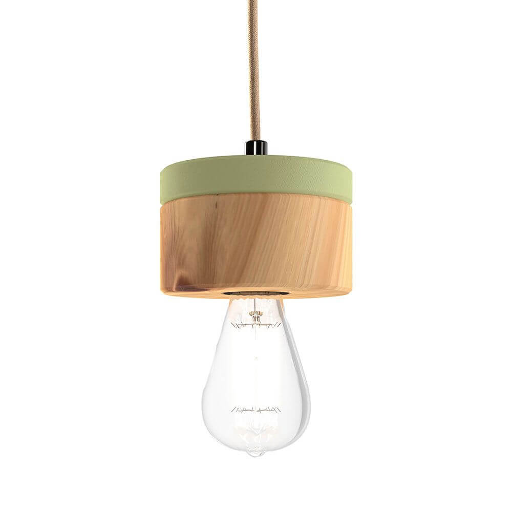 Houten hangende lamp Ø 11 cm in 3 soorten hout