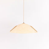 Lámpara colgante de madera con pantalla Ø 62cm cónica