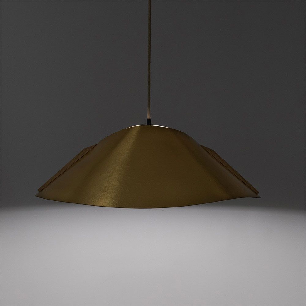 Lámpara colgante de madera con pantalla Ø 62cm cónica