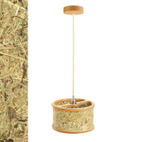 Træ hængende lampe med en heousel