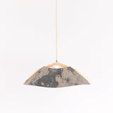 Wooden pendant lamp with shade Ø 62cm curved