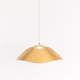 Wooden pendant lamp with shade Ø 62cm curved