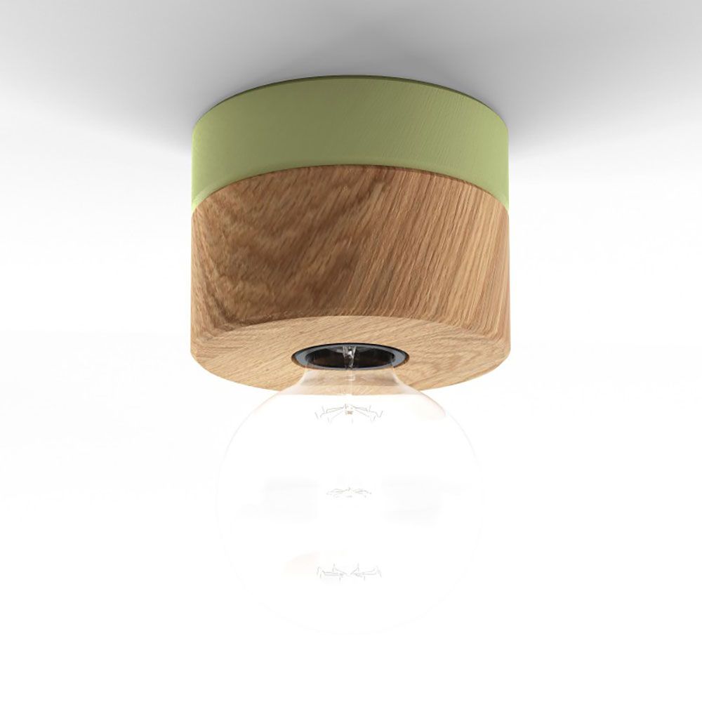 Wooden wall &amp; ceiling light Ø 11cm in 3 types of wood