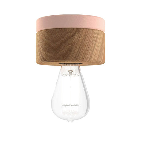 Ściana drewna i lampa sufitowa Ø 11 cm w 3 rodzajach drewna