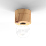 Wooden wall &amp; ceiling light Ø 11cm in 3 types of wood