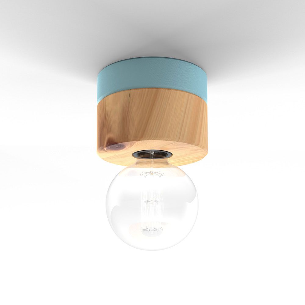 Wooden wall &amp; ceiling light Ø 11cm in 3 types of wood