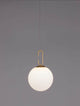 Hook LED Pendelleuchte Ø 18cm 3000K Gold-Gebürstet, Weiß – elegante Pendelleuchte in modernem Design.