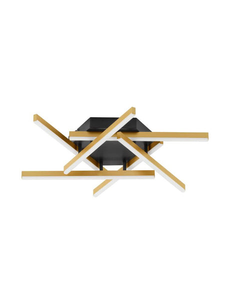 Lámpara de techo LED Hyde 3000K dorado, negro