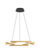 Hyde LED Pendelleuchte 3000K Gold-Gebürstet, Schwarz in modernem Design mit länglichen Leuchtkörpern.