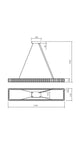 LED-Pendelleuchte Akala 120x25cm Dimmbar