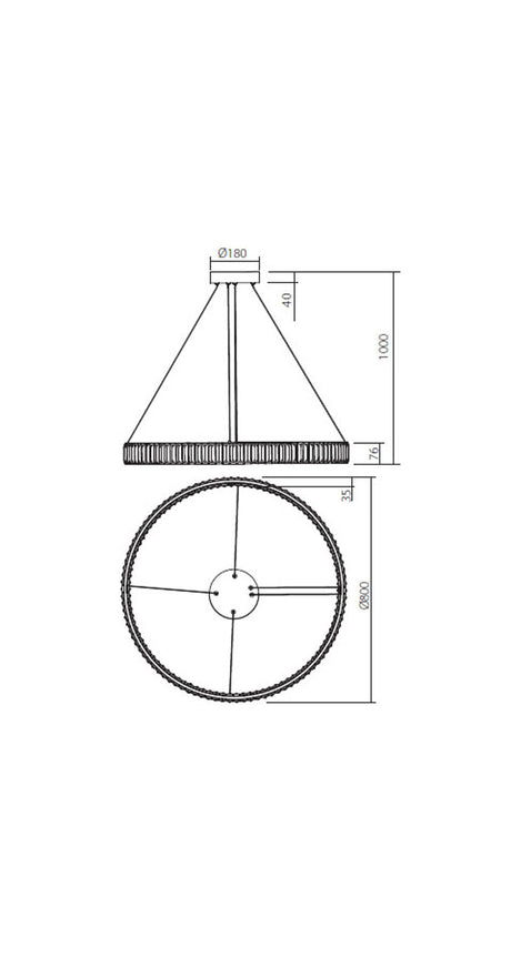 LED-Lampa wisząca Akala Ø 80 cm ściemnialna 