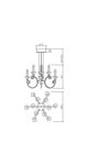 LED-Lysekrone Chateau med 12 lyskilder 