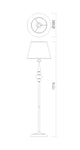 Lampada da terra Elizee a 1 luce 