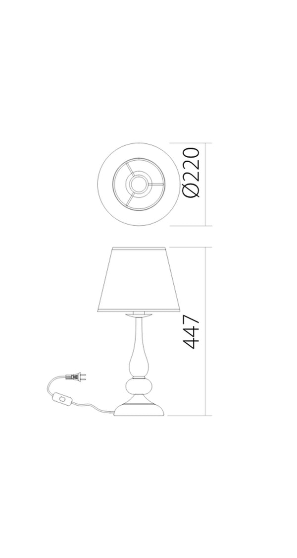 Elizee table lamp, 1-light 