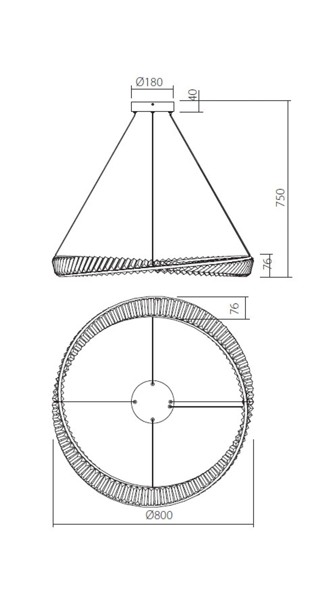 LED-Hängeleuchte Oblige Ø 80cm Dimmbar