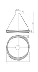 LED-Hängeleuchte Oblige Ø 80cm Dimmbar