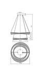 LED-ophængslampe Oblige Ø 60+80cm dæmpbar 