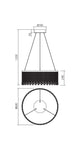 LED-Pendelleuchte Vanesia Ø 60cm Dimmbar