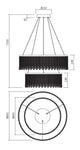 LED-Pendellampe Vanesia Ø 60+80cm Dimmbar