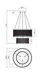 LED-Lampada a sospensione Vanesia Ø 40+60 cm Dimmerabile 