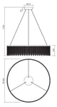 LED-Hängelampe Vanesia Ø 100cm Dimmbar