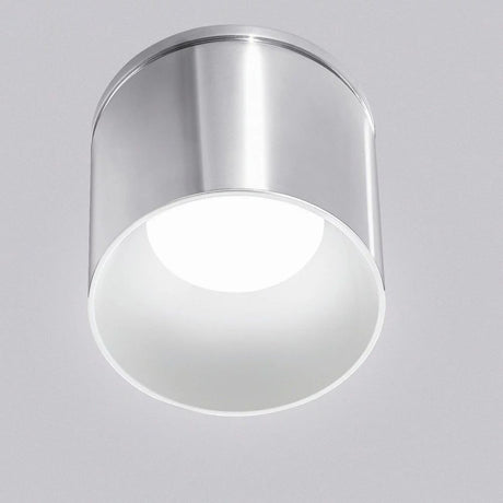Icone Kone 7 Deckenleuchte aus Aluminium, zylinderförmig, in silber, mit elegantem Design.