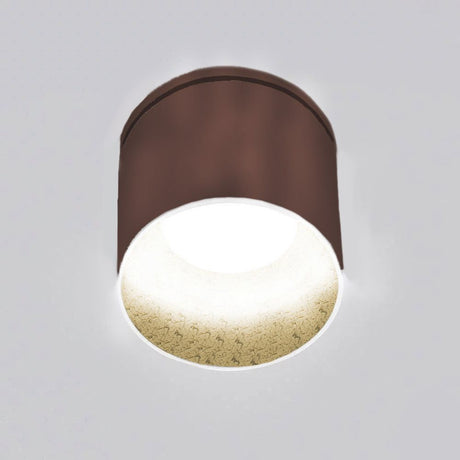 Icone Kone 7 Deckenleuchte aus Aluminium in braun mit cremefarbener Innenseite, ideal für stilvolle Beleuchtung.