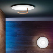 Icone LED Deckenleuchte Vera Ø 50cm Weiß, Kupfer bronziert dimmbare LED-Deckenleuchte mit drehbarem Ring