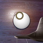 Icone LED Deckenleuchte Vera Ø 66cm Weiß, Messing moderne dimmbare LED-Deckenleuchte mit indirektem warmweißem Licht