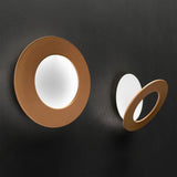 LED wall light Vera Ø 21cm white, bronzed copper