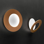 Icone LED Wandleuchte Vera Ø 21cm Weiß, Kupfer bronziert, dimmbar, modern, drehbarer LED-Ring