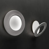 Aplique LED Icone Vera Ø 31cm blanco, aluminio cepillado