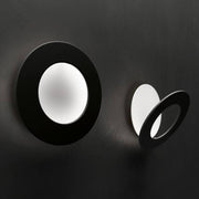 Icone LED Wandleuchte Vera Ø 31cm Weiß, Schwarz, moderne dimmbare LED-Wandleuchte mit warmweißem Licht