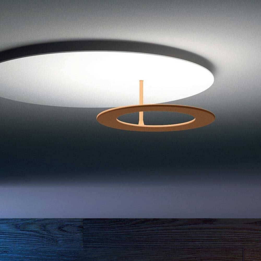 Lampa sufitowa LED Icone Vera Ø 66 cm biała, brązowa miedź