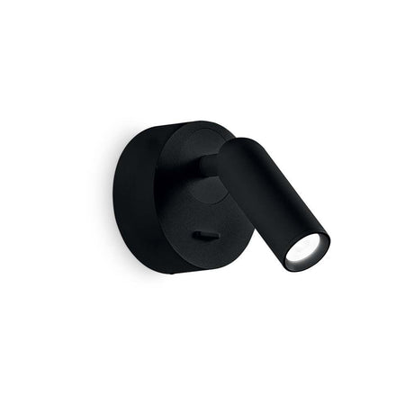 Bean Rund LED Wandspot in Schwarz, modernes Design für stilvolle Beleuchtung, ideal für Wohnräume und Büros.