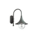 Cima Außen-Wandleuchte IP43 in elegantem Design mit halbkugeliger Glaskappe und robustem Wandhalter.