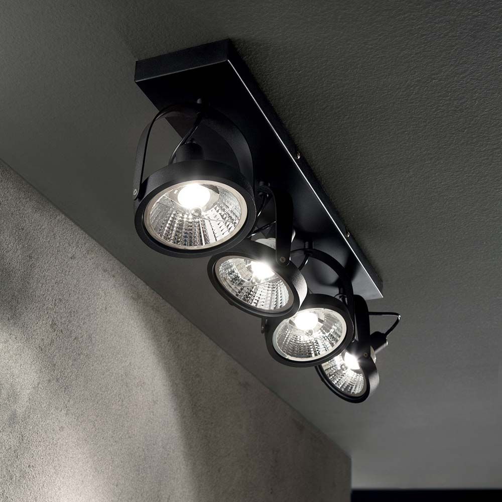 Deckenlampe Glim 4-flammig Schwarz