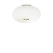 Ceiling light Arizona 5-light White, satin brass. Modern ceiling light in white with elegant brass detail.