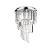 Plafonnier Carlton Pl12 avec élégantes tiges en cristal et design moderne.