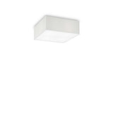Deckenleuchte Ritz 4-flammig in Weiß und Chrom, quadratisch 40 x 40cm für modernes Lichtdesign.