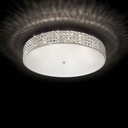 Roma Pl12 loftslampe med et moderne design og funklende krystalkant, ideel til stilfuldt interiør.