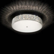 Taklampe Roma Pl9 med krystaller, elegant design for stemningsfull belysning.