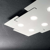 Totem de lumière de plafond 6-Flg. Blanc