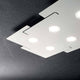 Deckenleuchte Totem 6-flg. Weiß mit modernen LED-Lichtern an einer Decke montiert.