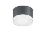 Deckenleuchte Urano Pl1 Klein Anthrazit flache Deckenleuchte in modernem Design für stilvolle Raumbeleuchtung.