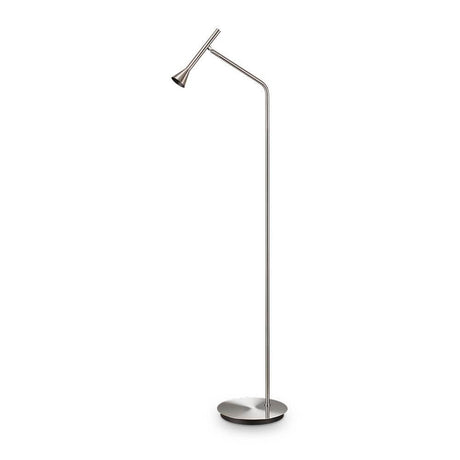 Diesis LED Stehleuchte mit Trittschalter in modernem Design und flexiblem Lampenschirm.