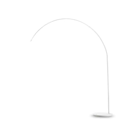 Dorsale arc floor lamp without shade 230cm in elegant matte white, ideal for stylish living spaces.