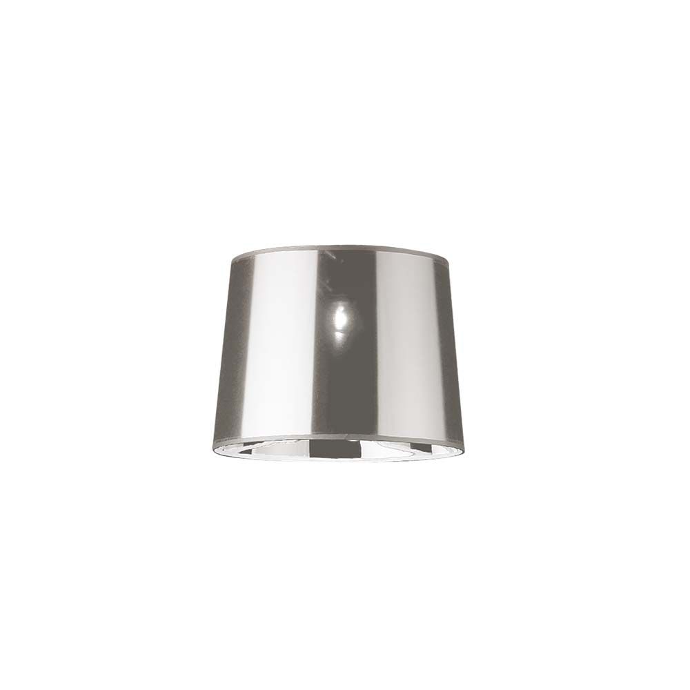 Dorsale Schirm für Bogen-Stehleuchte in Chromfarbe, elegantes Design für moderne Innenräume.